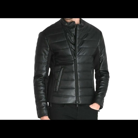 Armani Exchange Other - Sold! Men's Armani Exchange Blouson Jacket Black Polyurethane Sz XS NWT